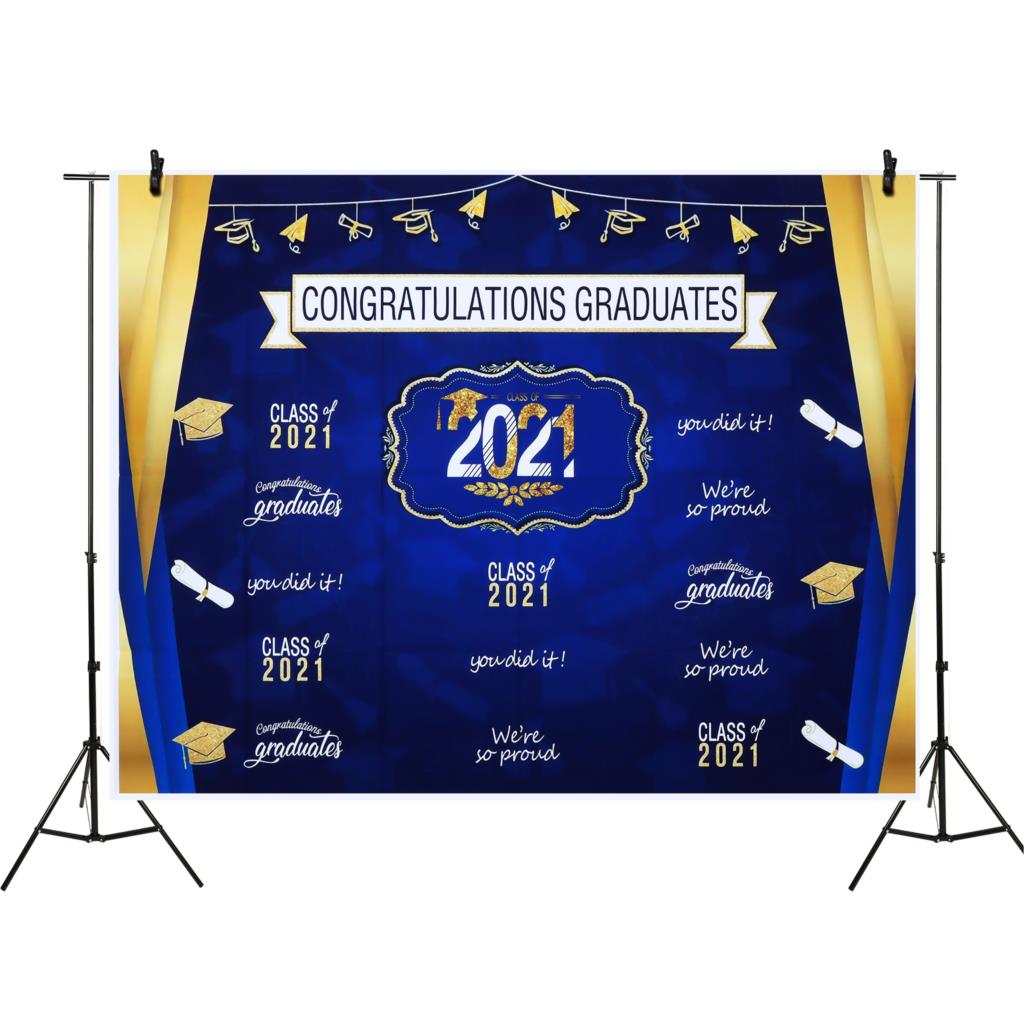 Xgood 5X4 Ft Congrats Grad Fotografie Achtergrond Goud Ballon Afstuderen B: C