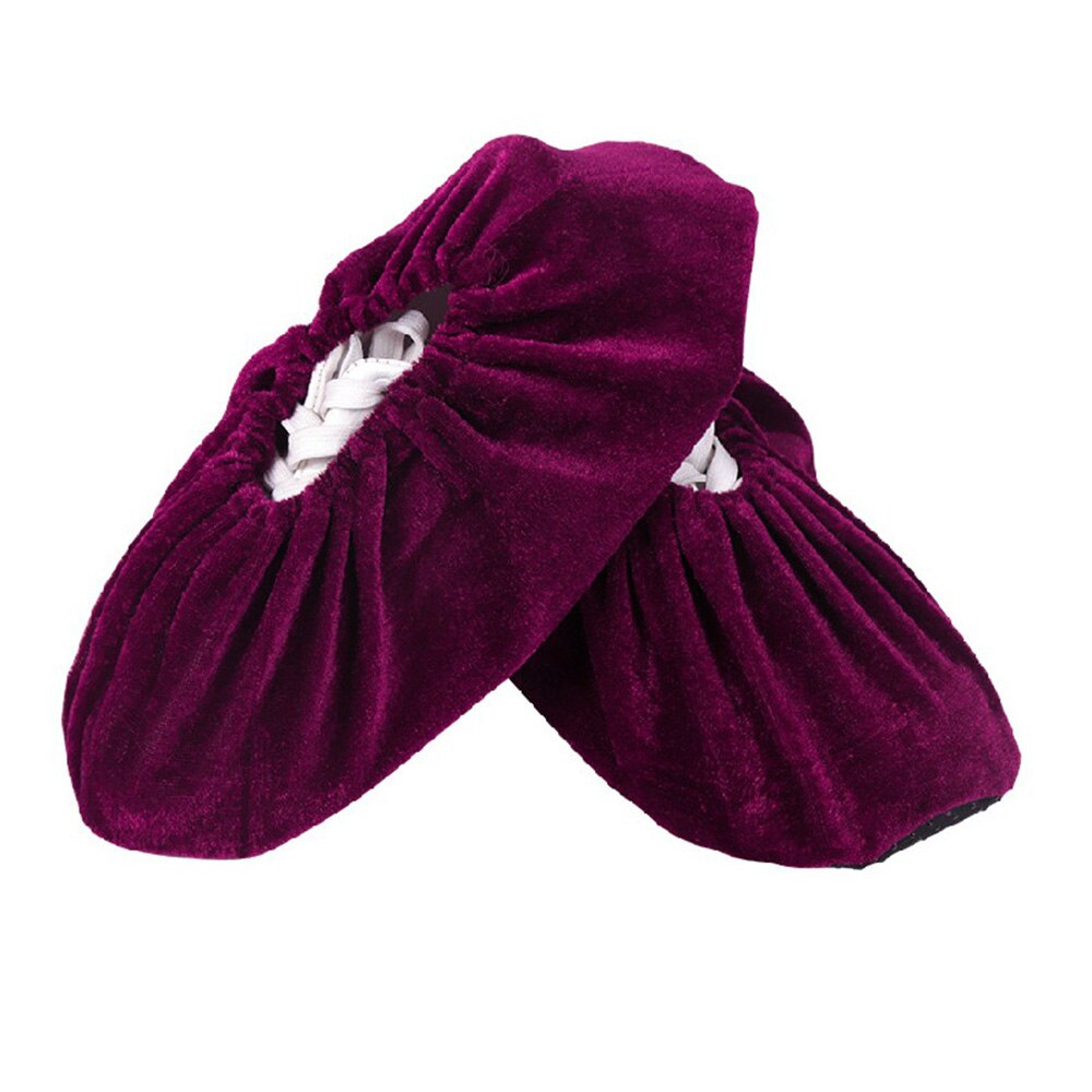 1 Pair Of Boot Slip-on Shoe Covers Shoe Covers Elasticity Reusable Dust-proof Flannel Portable Overshoes Shoe Cover: wine red child