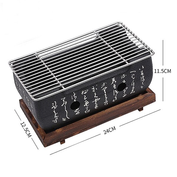 Parrilla de carbón portátil japonesa, parrilla Coreana de aleación de aluminio, estufa de Alcohol, horno de cocina de carbono, herramientas de barbacoa