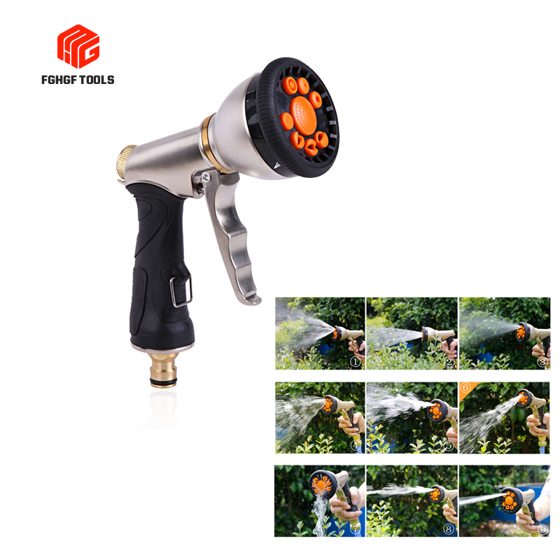 FGHGF galvanoplastie multifonctionnel haute pression pistolet à eau 9 fonction avant déclencheur voiture jardin lavage outils