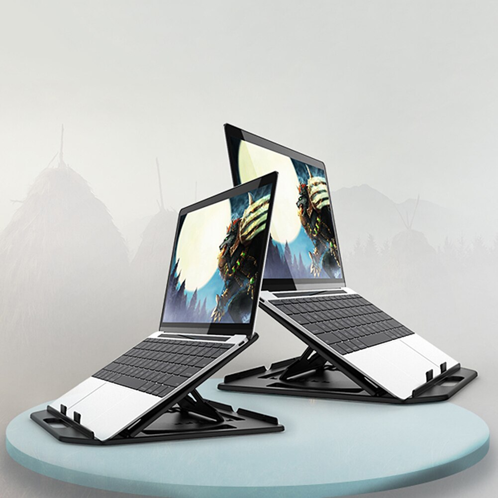 Elevation Laptop Stand With Phone Stand 11-17 Inch Cooling Rack Adjustable Non Slip Desktop Stand Foldable For Macbook Xiaomi