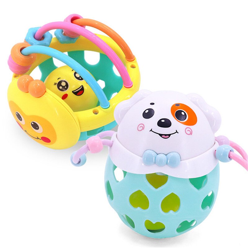 Baby Toys Grip Training Puzzle Hand Bell Rattle & Sensory Teether Toys Shaking Rattles Early Educational Toys 0-12 Months