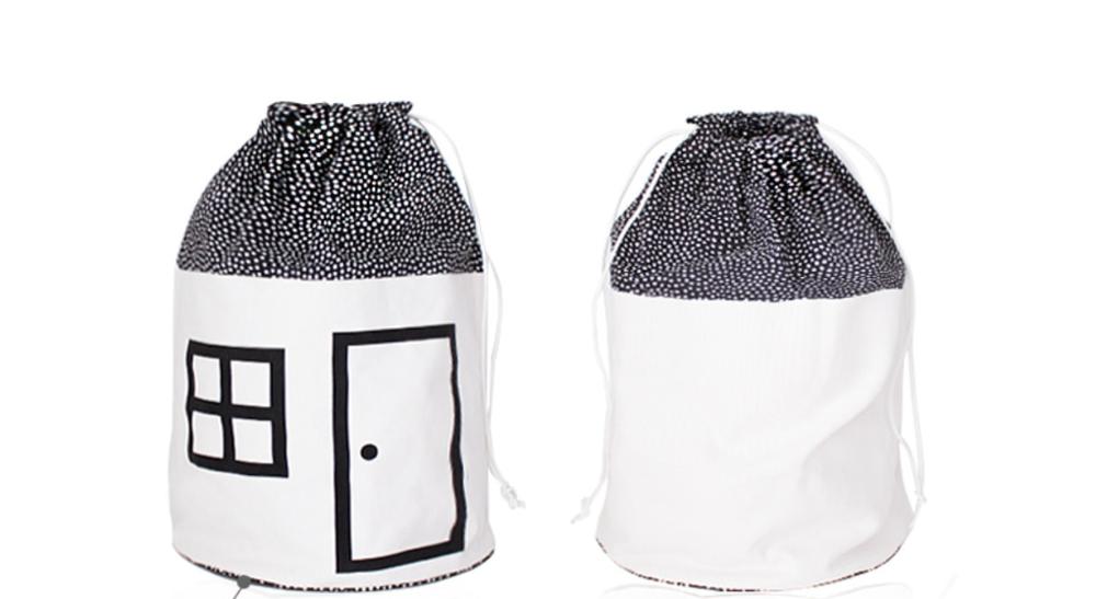 Ins Nordic Leuke Kleine Huis Pasgeboren Baby Slaapkamer Decor Baby Baby Bed Kamer Lakens Bumper Tas Voor Speelgoed Kinderen Decoratie tent: B