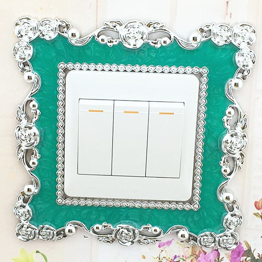 Home Switch Cover Square Shape Switch Wall Light Socket Stickers Room Decoration accessories Wall Sticker Wallpaper#50