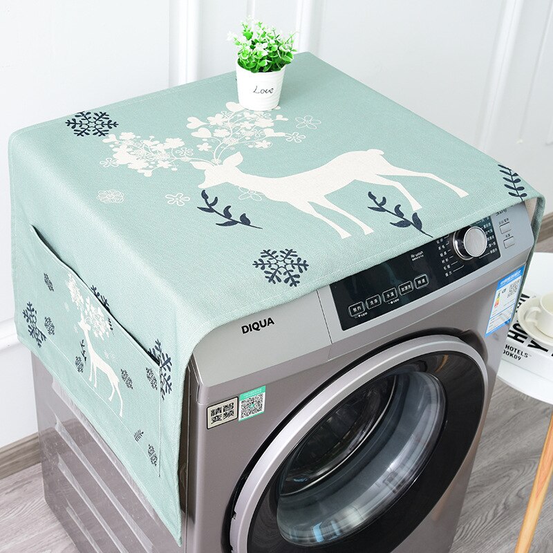 Cover Grace Linnen Wasmachine Deksel Koelkast Stofkap Automatische Wasmachine Covers Home Organisatie En Opslag: 3