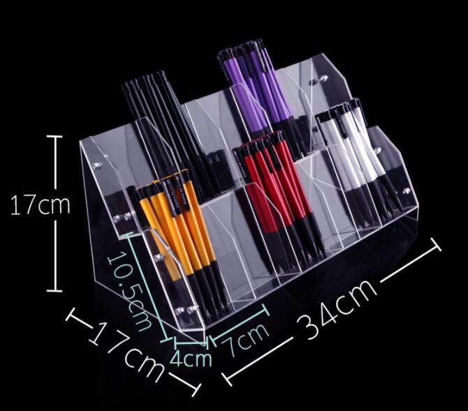 Acrylic Pen holder Eyebrow Eyeliner Pencil Make-Up Pen Display Multifunction Exhibition Stand Jewelry storage box: Two layers 10 grid