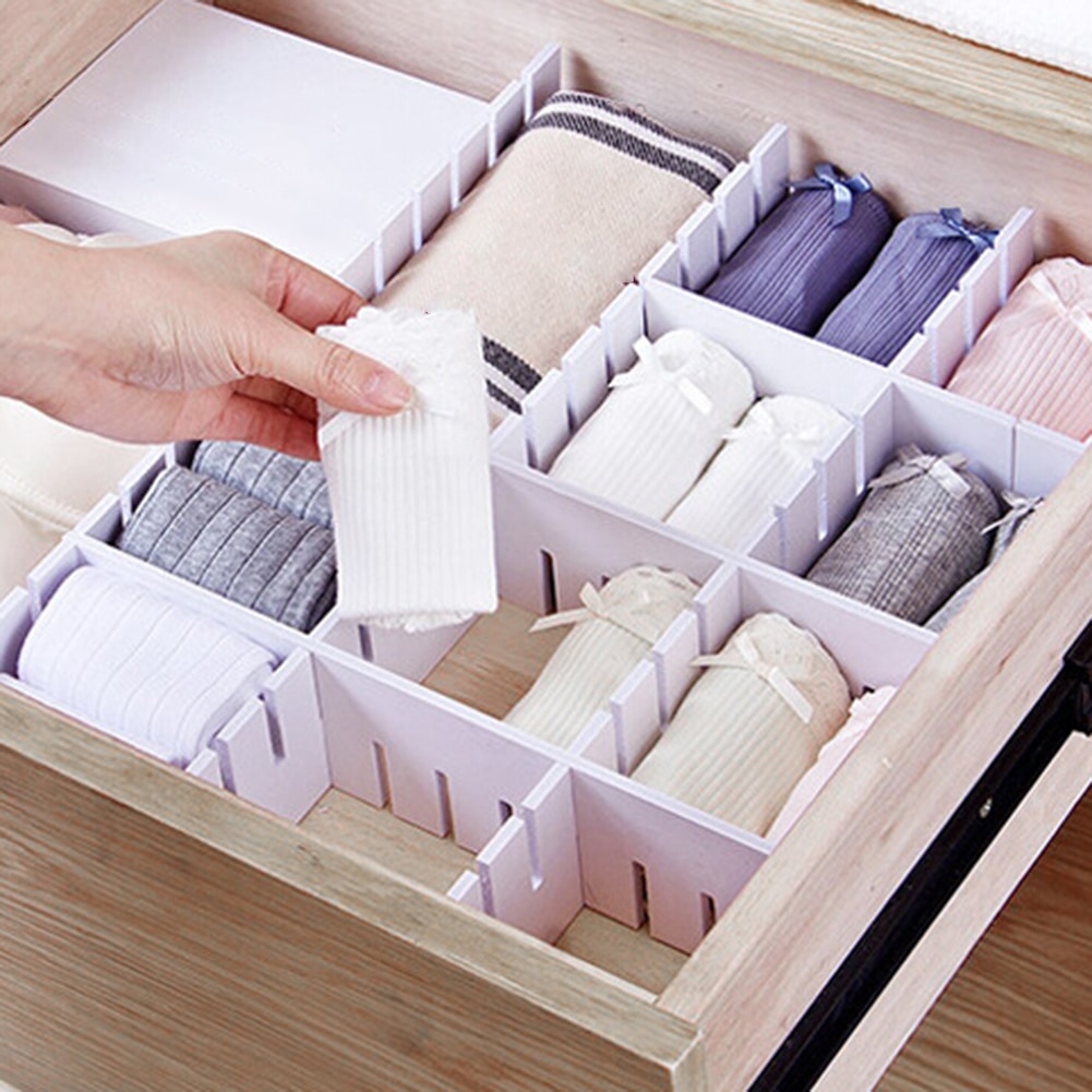 Multifunction Durable Drawer Separator Divider Clapboard Partition Plate Cabinet DIY Grid Storage Organizer