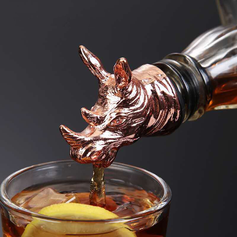 Bouchon de bouteille de vin en alliage de Zinc, tête de bête, bec d&#39;huile, accessoires de cuisine,