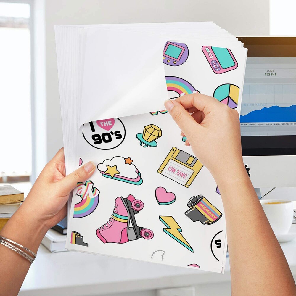 10/30/50/100Sheets A4 Glossy Printable Vinyl Sticker Paper Waterproof 210*297mm Self-Adhesive Label Sticker for Inkjet Printer