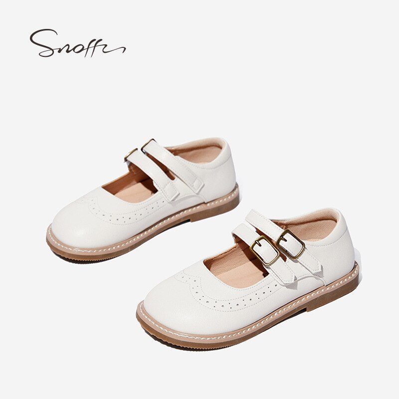 Girls Leather Shoes British Style School Performance Kids Wedding Party Shoes White Black Casual Children Moccasins Shoes KS704