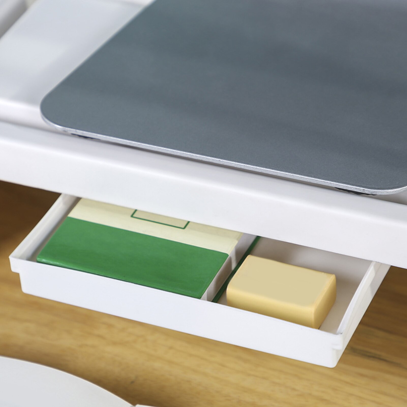 Multifunctional Durable Computer Monitor Riser Stand Support Phone Keyboard Storage Rack Screwless Installation