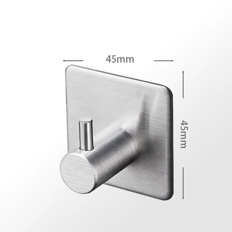 Juego de ganchos de acero inoxidable para bata de baño, gancho negro para colgar ropa, toalla, accesorios de baño, 4 unids/set