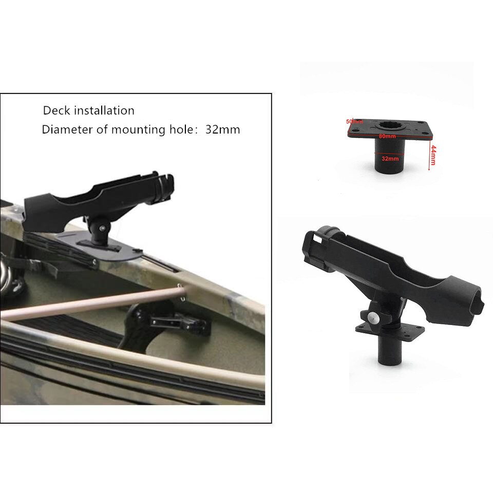 Fishing Rod rack Holders Adjustable Removable 360 degree Kayak Boat Accessories