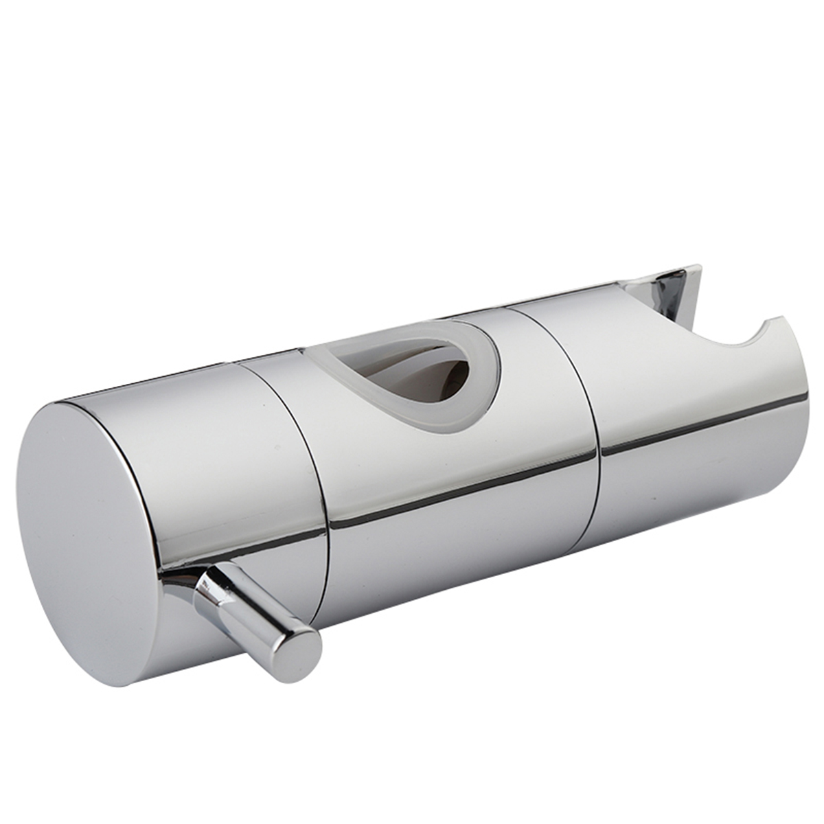 19mm Shower Holder Bracket Seat Install To Rail Tube Chrome Plated Shower Head Holder for Slide Bar Bathroom Replacement