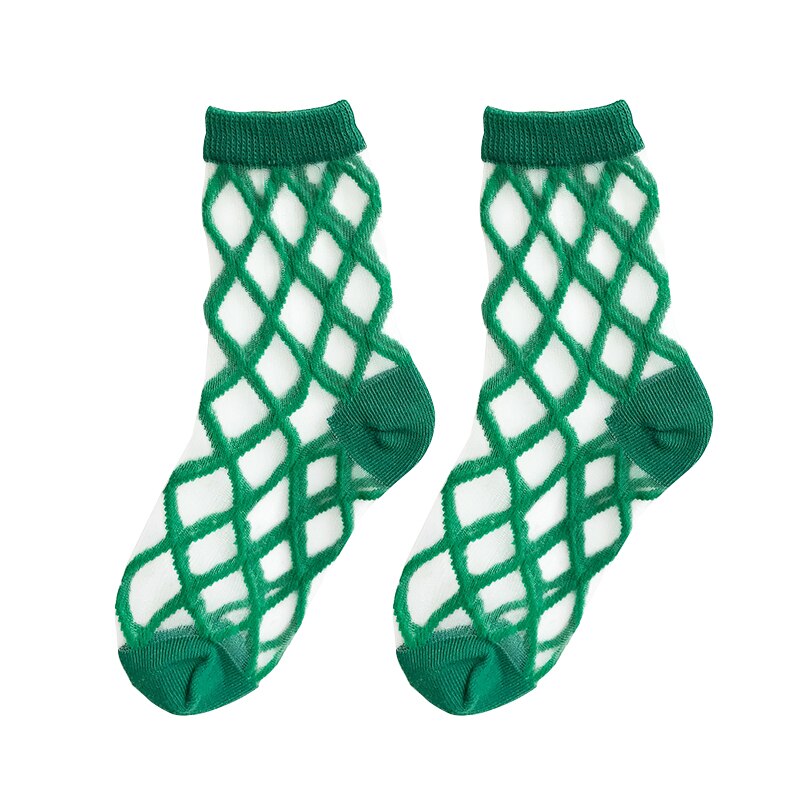 Kristall socken kinder Kurze baumwolle Weiche baby sommer socken für mädchen jungen Atmungs dünne 1-8 jahre kinder gitter socken: green / S (1-3 years old)