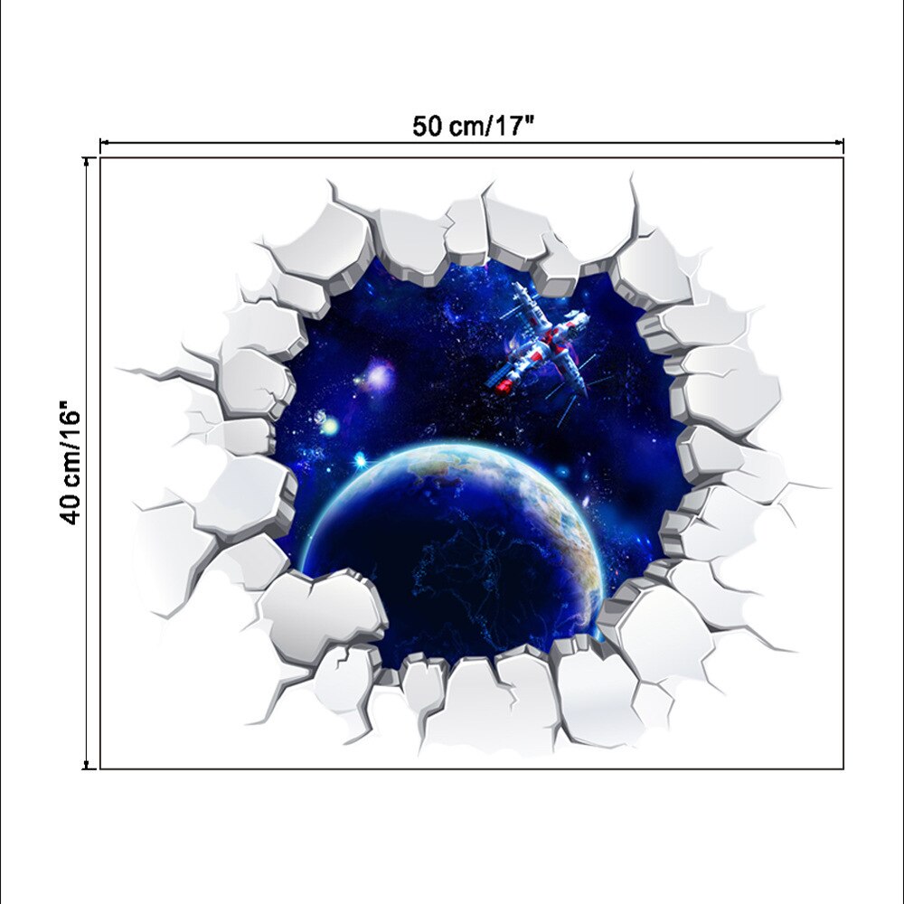3D gwiazda planeta zepsuta ściana naklejki pokój dziecięcy astronauta strona główna tapeta z dekorem dekoracja pokoju nastolatka artystyczna robić sypialni naklejki ścienne: 4