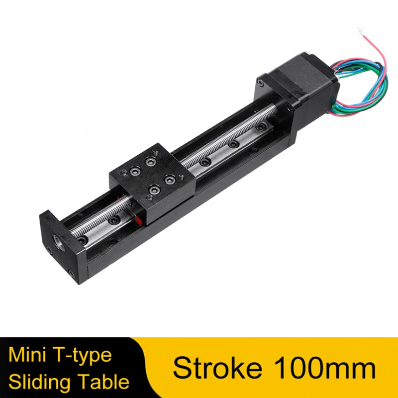 Mesa deslizante cnc tipo t, guia de transporte de palco linear, kit de acionamento de motor de passo, mini mesa deslizante, mesa de eixo xyz: Dourado / 1550mm