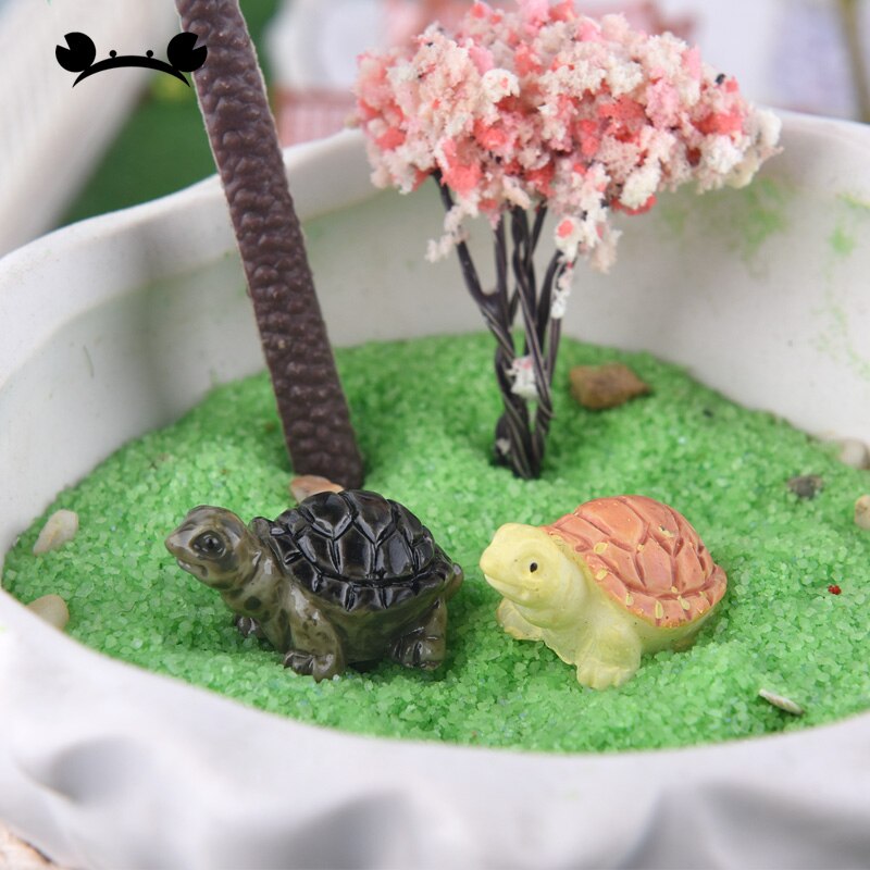 5pcs Sea Turtle Model Resin Figurines Fairy Garden Miniatures Fish Tank Acessories DIY Terrarium Landscape Decoration Artificial