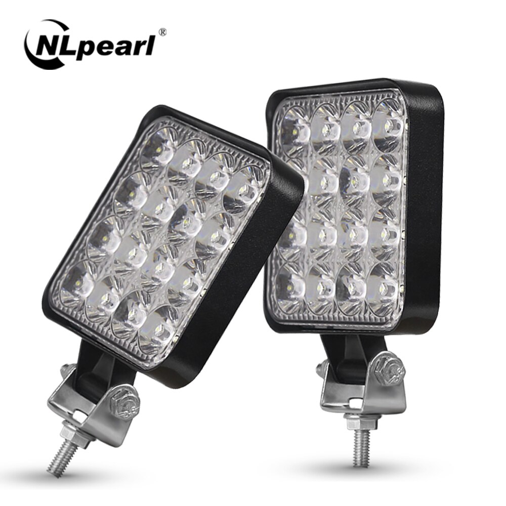 Nlpearl mini 12v 24v off road led bar 42w 48w led lys bar spot flood led arbejdslys til lastbil traktor atv båd bil forlygter
