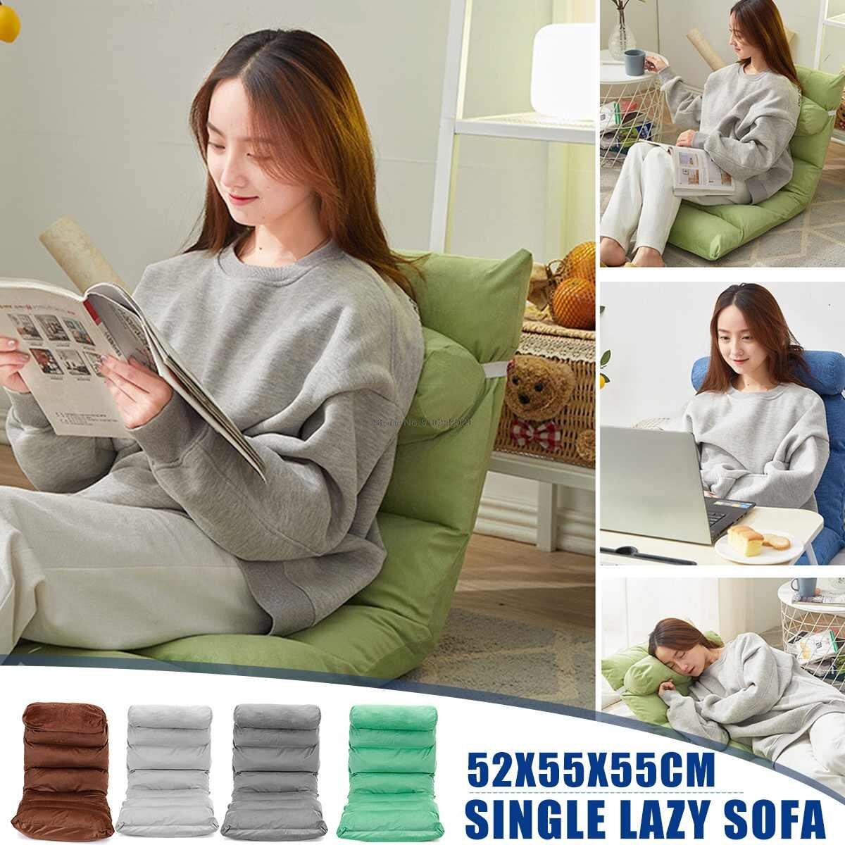Chaise de sol japonaise pliable et réglable, canapé paresseux de jeu, chaise longue rembourrée, inclinable et souple avec Support de dossier