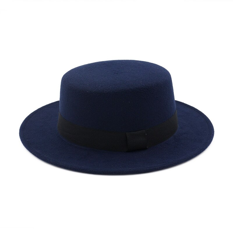 DINGDNSHOW-Sombrero Fedora a la , Sombrero de lana para Hombre, Gorra de invierno, sombreros de fieltro para mujer, Sombrero plano para Hombre