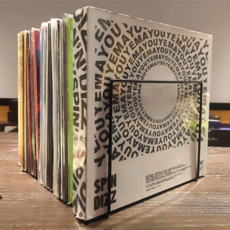 Metal LP Vinyl Record Display Shelf Turntable Record Collection Storage Shelf Exhibit Stand Holder