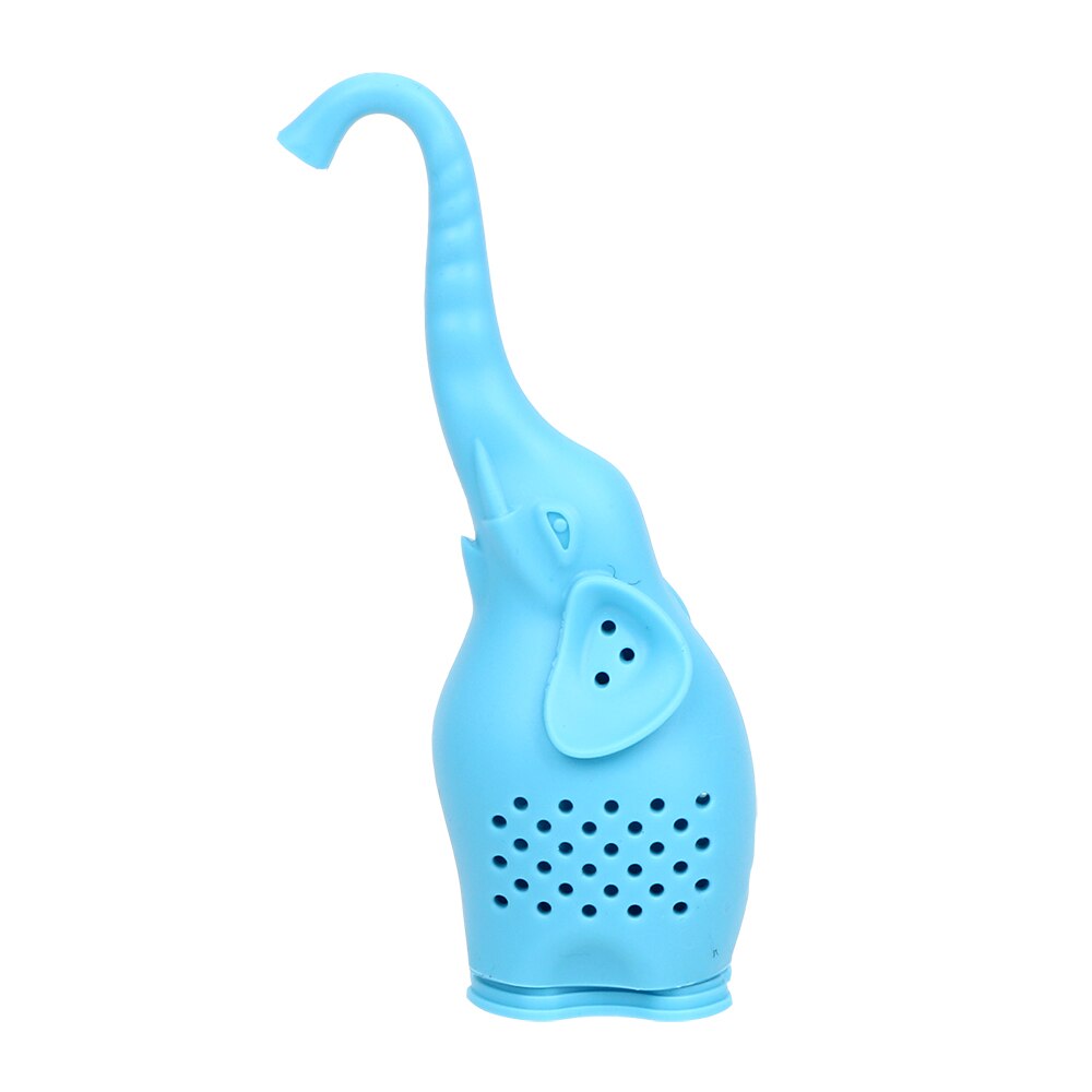 Silicone Thee-ei Leuke Olifant Diffuser Theewaar Theezeefje Filter Thee Accessoires: Blauw