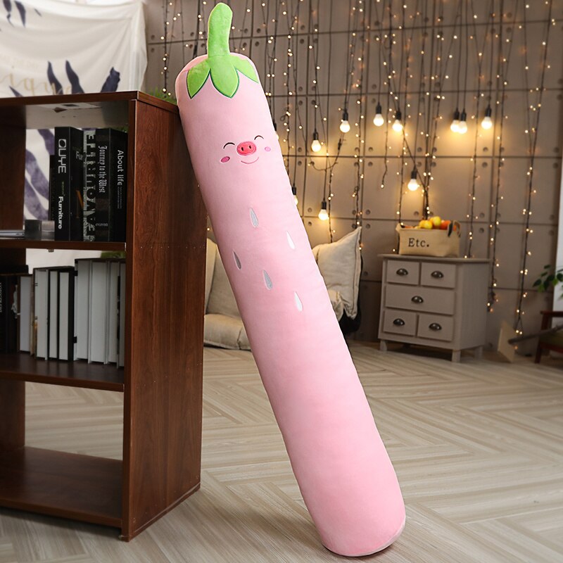 100/130/160cm oreillers en peluche en forme d'avocat, jouets en peluche aux fruits, coussin doux, oreiller long, jouets en peluche en forme d'avocat, jouet alimentaire pour fille: F / 160cm