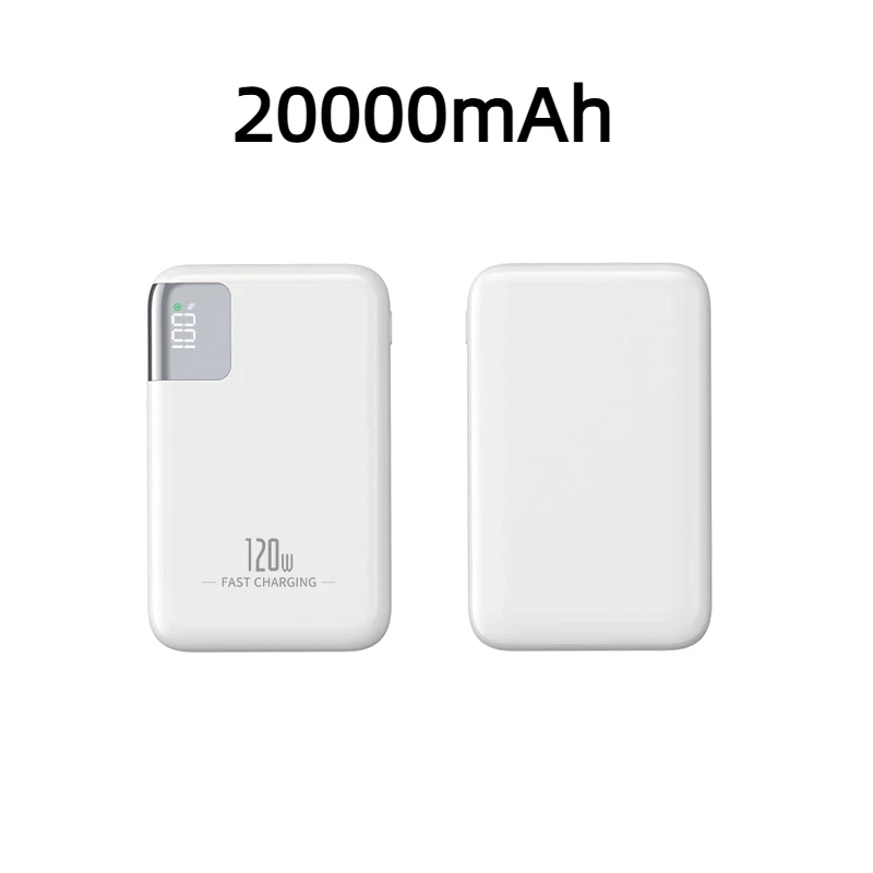 Power Bank 100000mAh 120W - Super PD 20W Pikalataus - Digitaalinen Näyttö - Kannettava: Kulta-