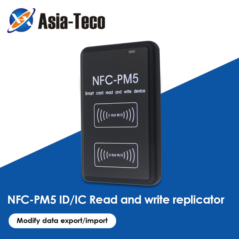 dual-frequency 125KHZ 13.56MHZ NFC PM5 IC/ID Duplicator RFID Reader Full Writer Decoding Function Card Copier