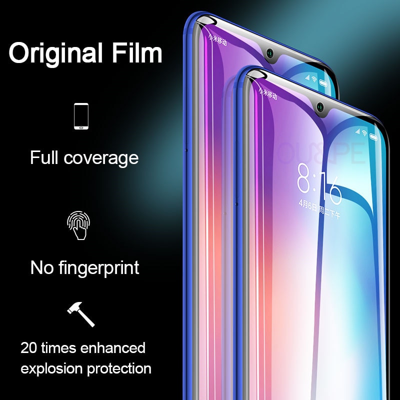 2 in1camera pantalla cristal protector para Xiaomi Redmi Note 8 7 6 Pro 8T 7A 8A de templado de vidrio de Redmi 7 7A 8 6 K20 Pro hidrogel de película