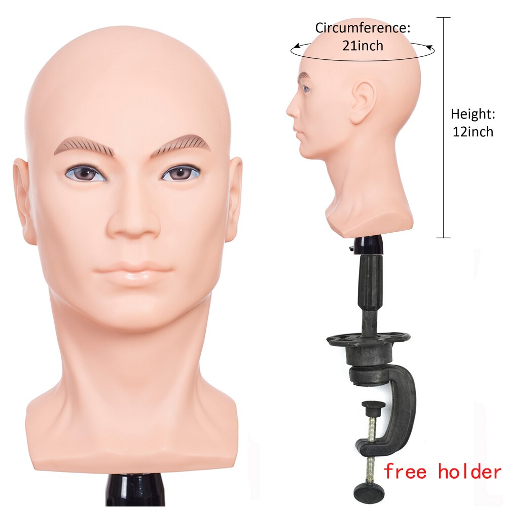 Pruik Mannequin Hoofd Met Stand Kaal Kosmetiek Oefenpop Naaien Hoofd Voor Maken Pruiken Met Gratis Houder Voor Zwarte Vrouwen: bl-2