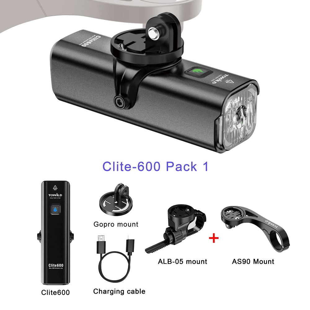 TOWILD 1200LM Bike Light Front Lamp USB Rechargeable LED 21700 4000mAh Bicycle Light Waterproof Headlight Bike Accessories: CL600 pack 1