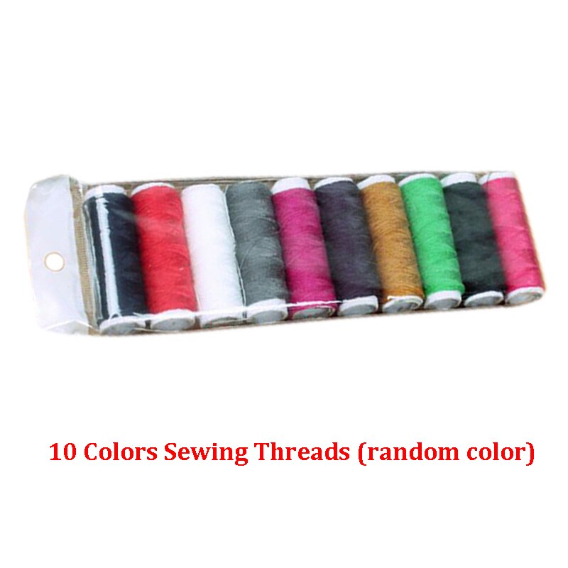 1Set Mini portátil de costura Manual y máquina de coser threadSimple operación herramientas de costura tela mano costura herramienta ZXH: 10colors thread
