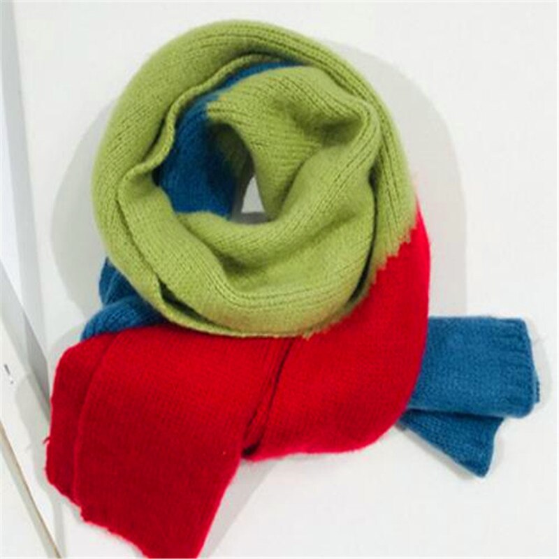 Han Guodong deur naar de kleur matching geometrische breien sjaal kinderen jongens kraag winter meisje lange kraag in de y66: Y66-Red green and