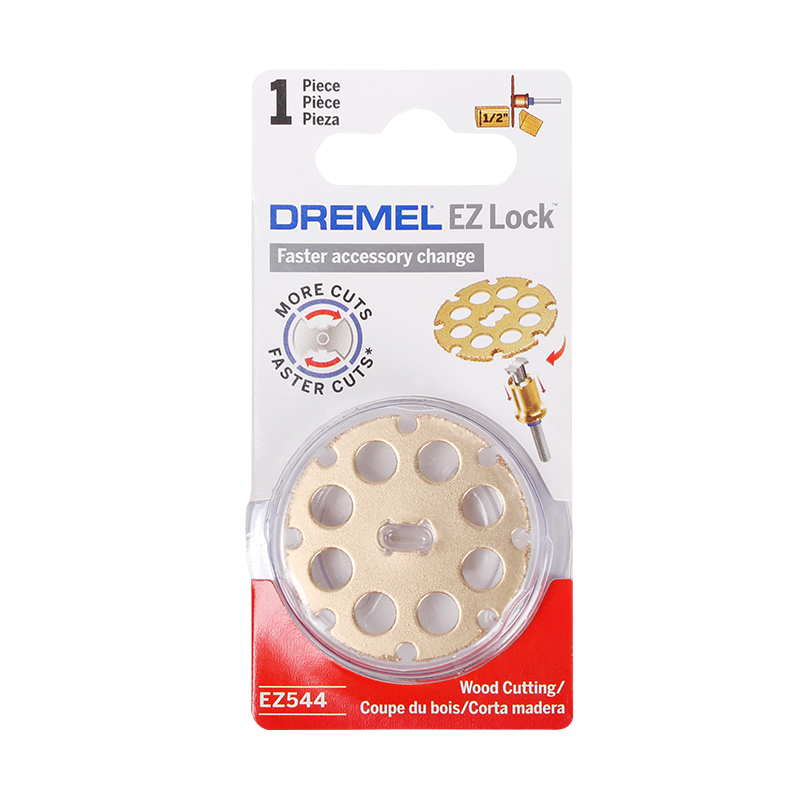 Dremel EZ544 Houtsnijwiel 38,1 mm EZ Lock Carbide afgesneden schijf Rotary Tool Accessoires voor snijden en vormgeven op hout