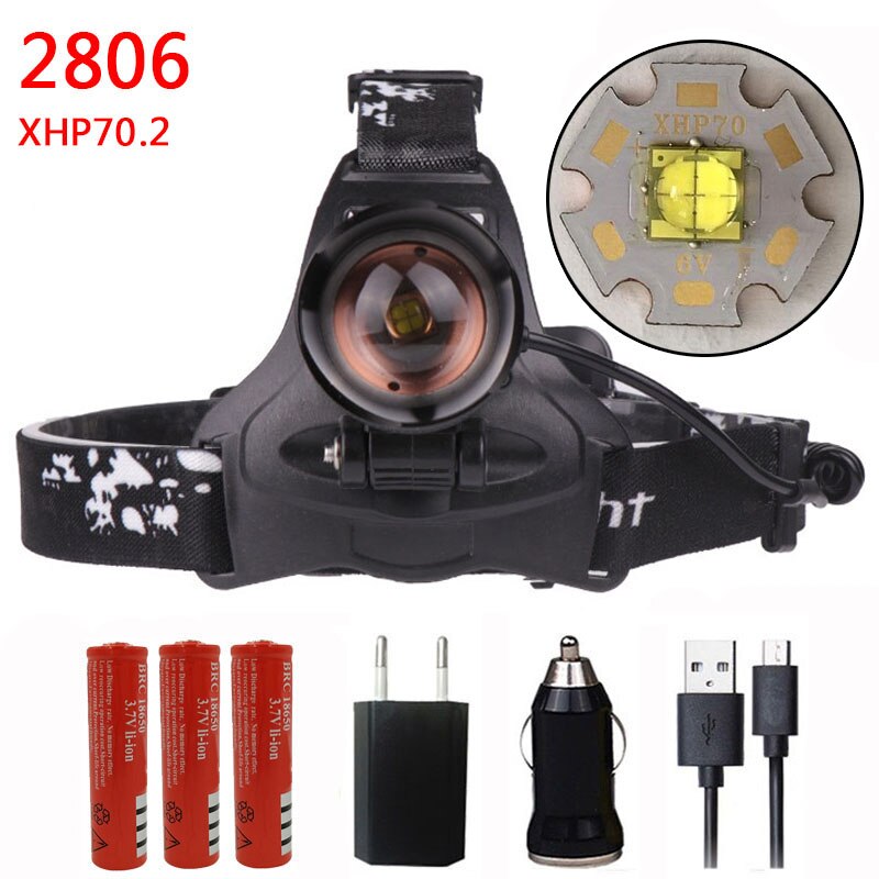 Litwod Z20 CREE XHP70.2 LED phare avant lampe frontale lampe torche 18650 batterie VS 3 pièces XM-L T6