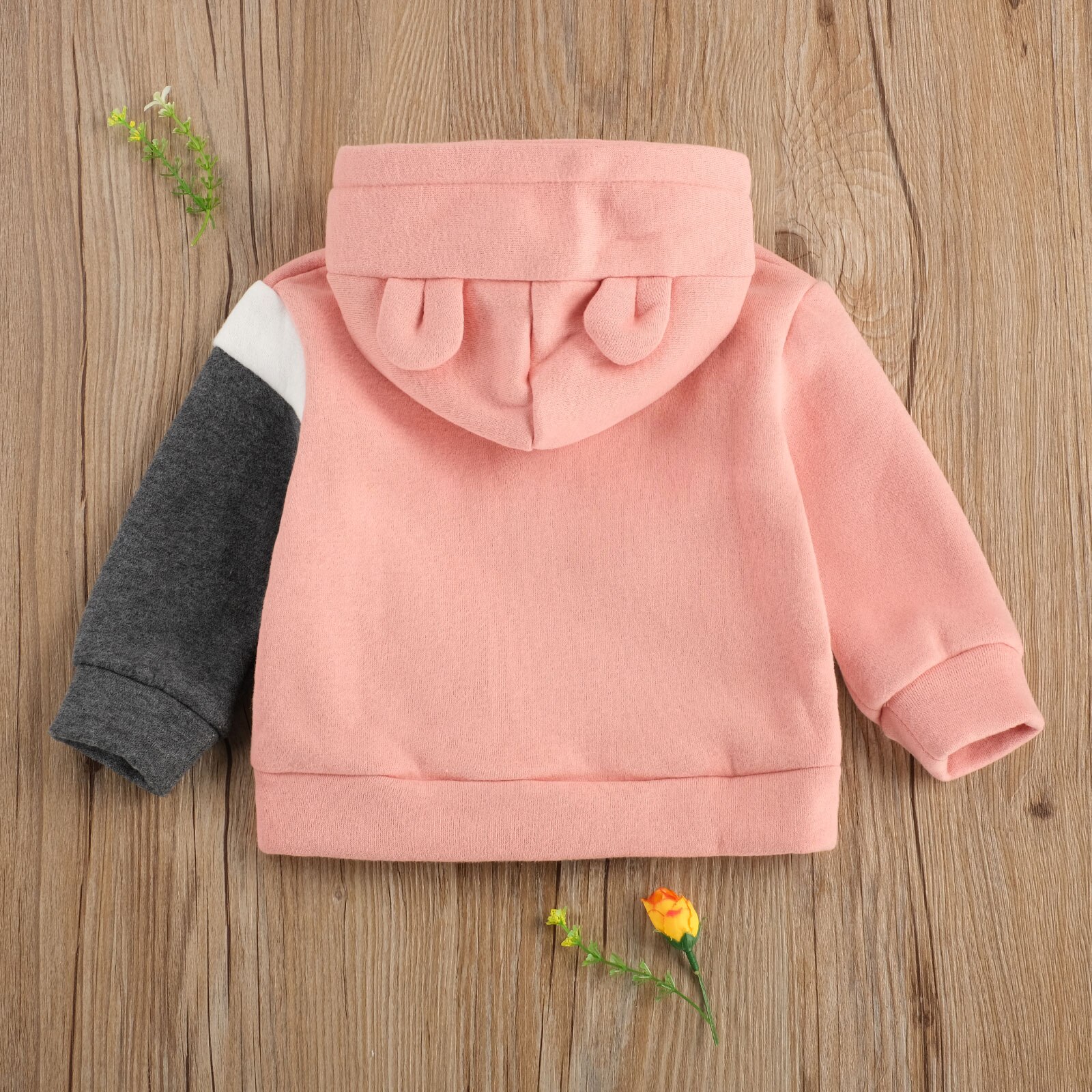 Citgeett Lente Kids Baby Meisjes Jongens Verse Kleur Jas Herfst Lange Mouwen Rits Hooded Coat Kleding