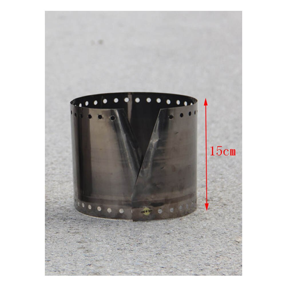 15/19Cm Gasfornuis Titanium Wind Shield Screen Ultralight Ultradunne Outdoor Camping Stove Wind Shield Screen winddicht Plaat: 15cm height