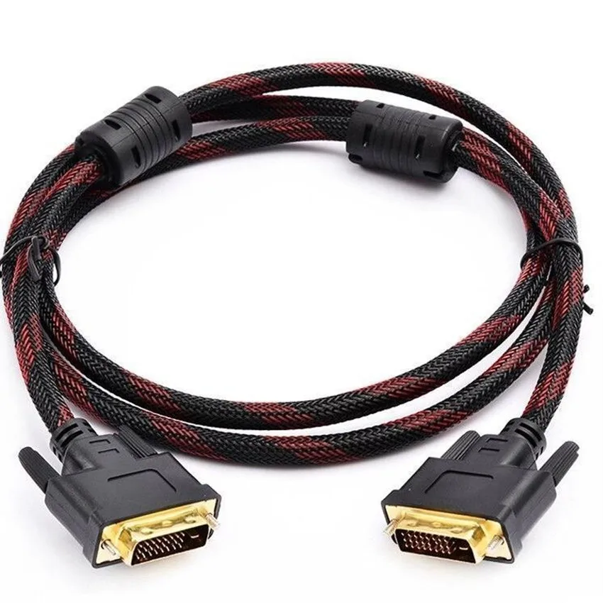 Cablu video dvi 24 1 dvi-d de înaltă definiție pentru monitor de computer, tv, proiector, 1.5m/3m/5m opțiuni de lungime disponibile: 5m