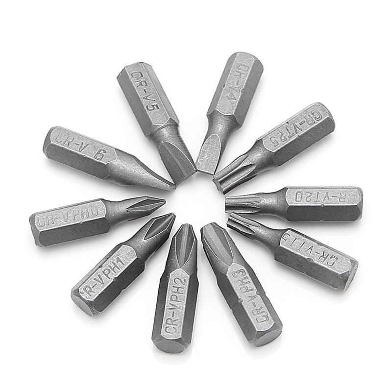 10 in 1 vinkel dubbelt huvud l-formad mini hylsnyckel 1/4 " 6.35mm hylsor skruvmejsel bits nyckel verktyg verktyg skruvmejsel bits borrmaskin
