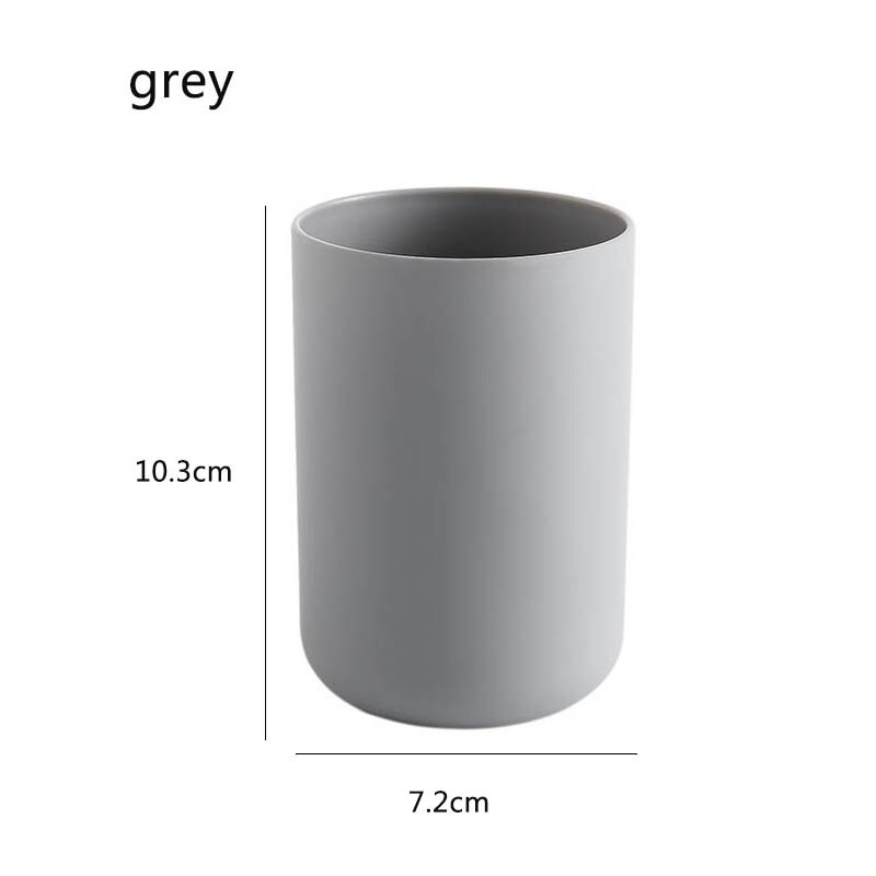 1Pc Multifunctionele Food Grade Spoelen Cups Thuis Drinkware Badkamer Accessoires Water Mok Plastic Mondwater Cup: grey