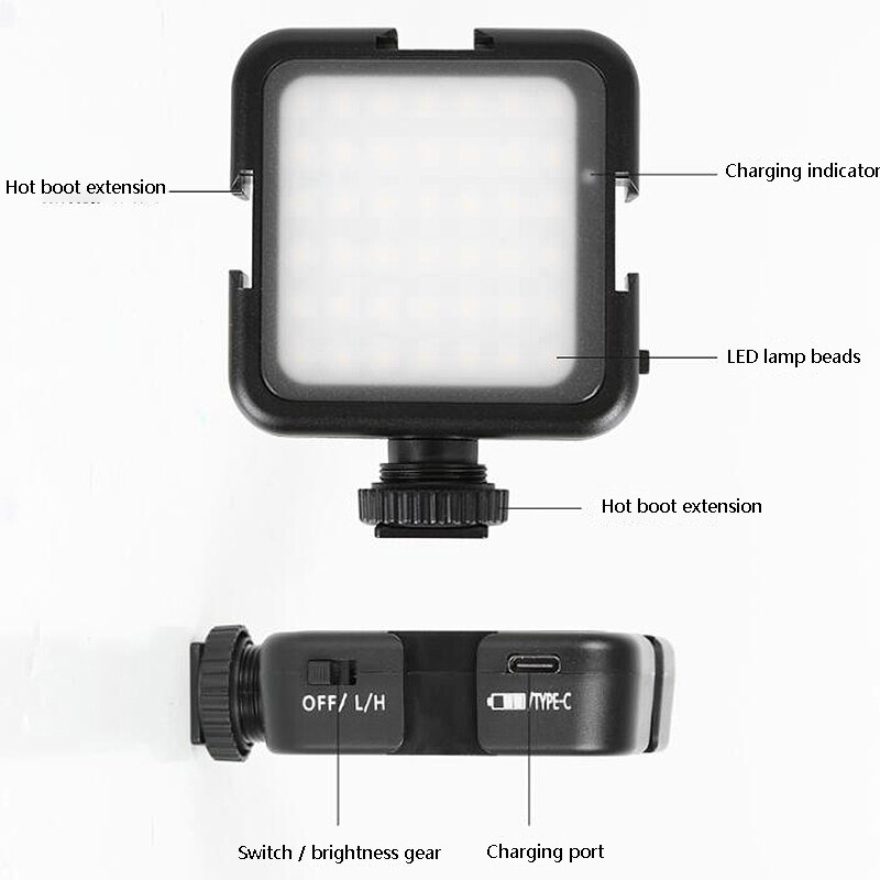 VL65 Pocket Led Fill Light Mini Portable Small Photography Fill Light Video Take a Picture Fill Light