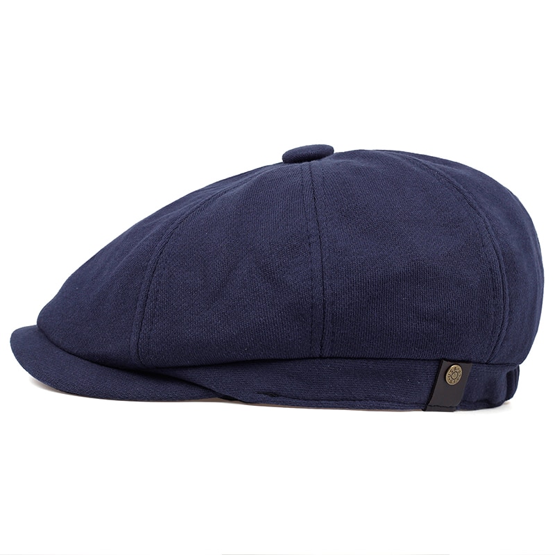 Newsboy Cap Men's Twill Cotton Eight Panel Hat Women's Baker Boy Caps Retro Big Large Hats Male Boina Black Beret