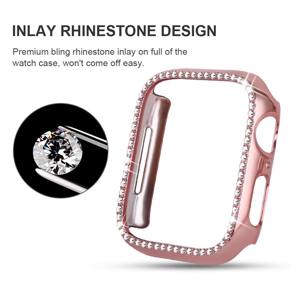 apple watch case Diamond For Series 4 5 40mm/44mm iWatch Screen Protective cover PC Watch Case for apple watch case 38mm/42mm