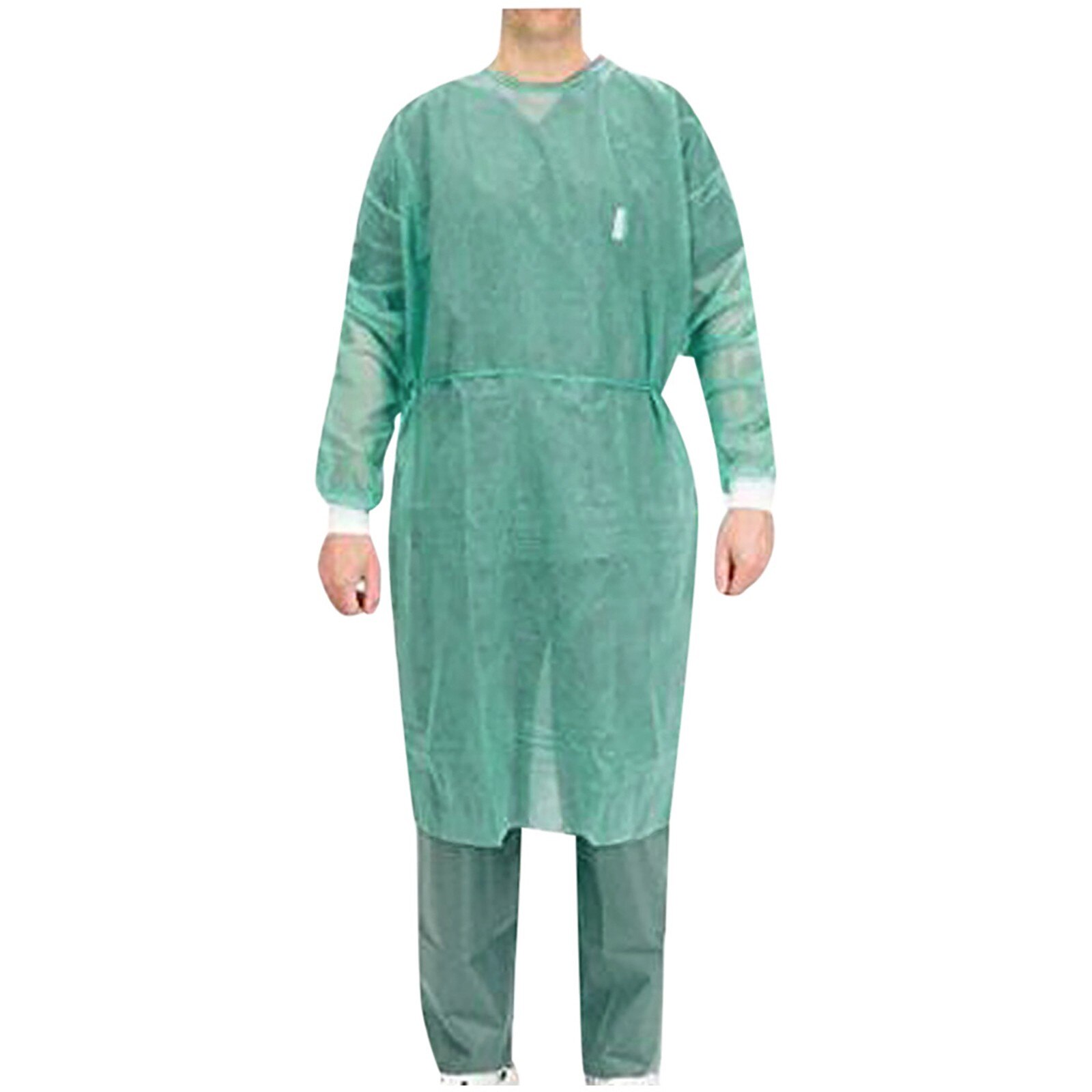 10 PC Disposable Lsolation Clothes Security Gown Overalls Green Protection Suit Work clothing Wear Protector suit