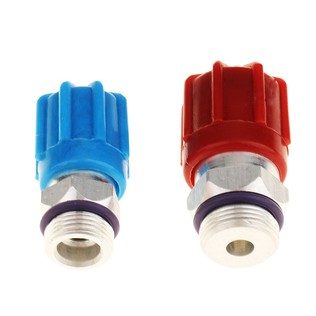 2 Pieces Replacement Car Air Conditioning A/C Caps and Valves Rapid Seal Sets