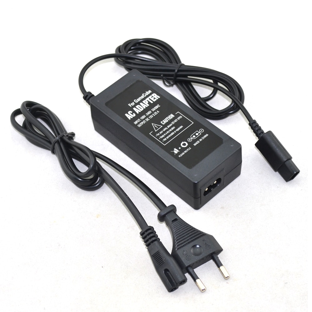 EU Plug AC adapter 100-240 voeding Adapter voor Gamecube/N-G-C console met power kabel/snoer