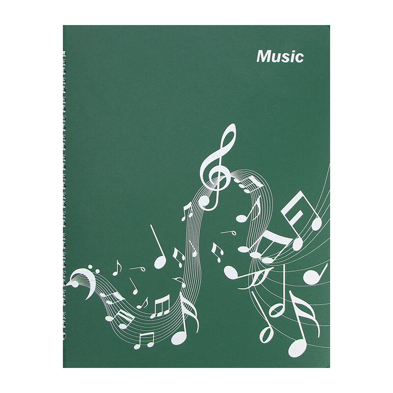 40 Pagina &#39;S A4 Multi-layer Muziek Score Coil Map Praktijk Piano Vellen Papier Document Organizer: Green