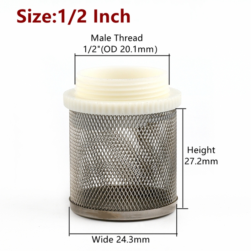 G1/2 4 ~ 20mm slangefilter dryppvanning industri landbruk vann rustfritt stål nettfilter vannpumpe innløpsfilter: Grønn / 3/16 ''